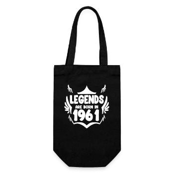 1961 - Jahrgang 1961 - Geschenkbeutel für Flaschen - Schwarz - Vorne