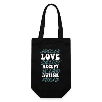 Advocate Love Support Accept Be Kind - Gift Bag for Bottles - black - Front