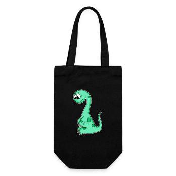 Dinosaur motif - Gift Bag for Bottles - black - Front