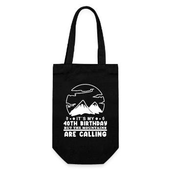 Hiking 40th birthday hiker mountain mountains - Gift Bag for Bottles - black - Front