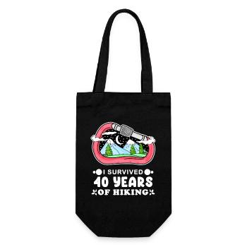 Hiking 40th birthday Hiker 40 years - Gift Bag for Bottles - black - Front