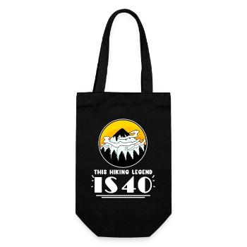 Wandern 40. Geburtstag Wanderer 40 Jahre alt - Geschenkbeutel für Flaschen - Schwarz - Vorne