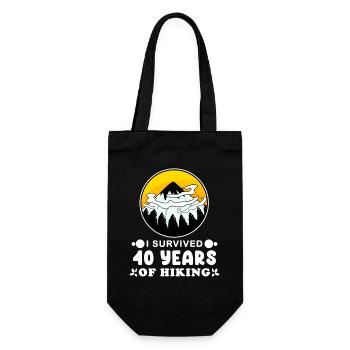 Wandern 40. Geburtstag Wanderer 40 Jahre alt - Geschenkbeutel für Flaschen - Schwarz - Vorne