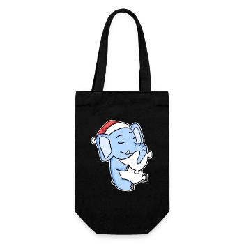 Eléphant Noël Sommeil Sommeil Sommeil Sommeil - Sac à bouteille - noir - Devant