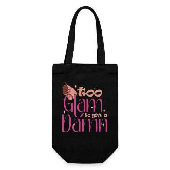 Too Glam To Give A Damn Nageldesigner - Geschenkbeutel für Flaschen - Schwarz - Vorne