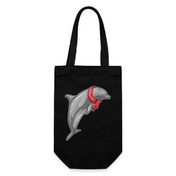 Dolphin scarf - Gift Bag for Bottles - black - Front