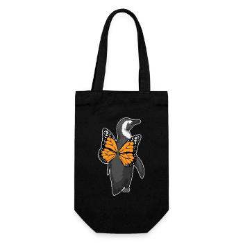 Penguin Butterfly Wings - Gift Bag for Bottles - black - Front