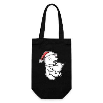 Polar Bear Christmas Sleep Sleep Sleep Sleep - Gift Bag for Bottles - black - Front