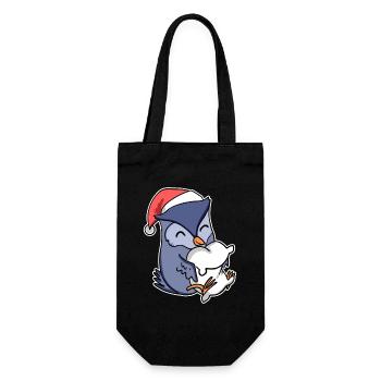 Owl Christmas Sleep Sleep Sleep - Gift Bag for Bottles - black - Front