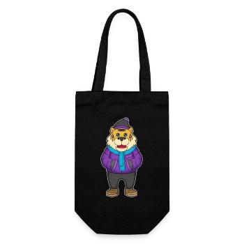 Chapeau d’hiver Écharpe de Tigre - Sac à bouteille - noir - Devant