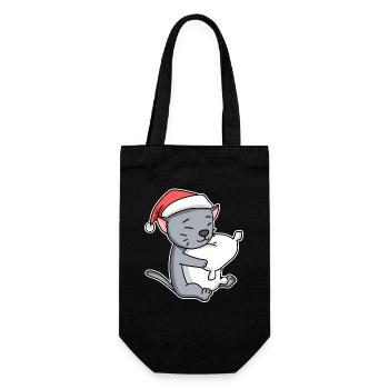 Korat Cat Chat Noël Sommeil Fatigué - Sac à bouteille - noir - Devant
