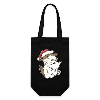 RagaMuffin Cat Noël Sommeil Fatigué - Sac à bouteille - noir - Devant