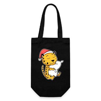 Guépard Noël Sommeil Sommeil Sommeil - Sac à bouteille - noir - Devant