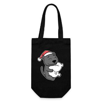 Black Panther Christmas Sleep Sleep - Gift Bag for Bottles - black - Front