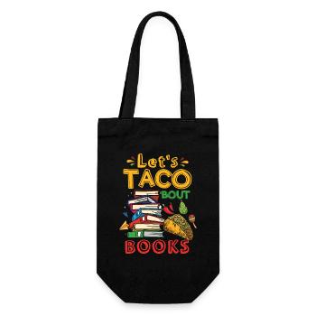 Let's Taco Bout Books Book Lovers - Gift Bag for Bottles - black - Front
