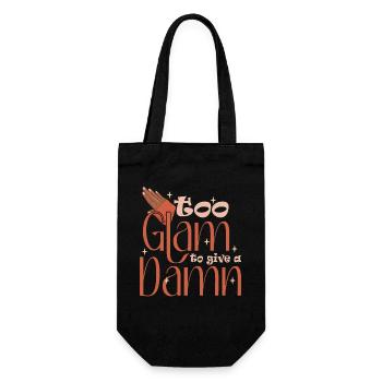 Too Glam To Give A Damn Nageldesigner - Geschenkbeutel für Flaschen - Schwarz - Vorne