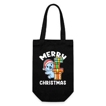 Frohe Weihnachten Koala mit Geschenke - Geschenkbeutel für Flaschen - Schwarz - Vorne