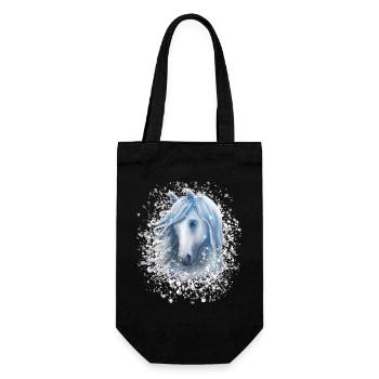Tête de cheval dans la neige Star Winter - Sac à bouteille - noir - Devant