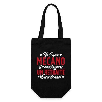 Mécano Papa Cadeau Drôle Fête Des Pères Garagiste - Sac à bouteille - noir - Devant