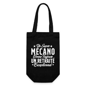 Mécano Papa Cadeau Drôle Fête Des Pères Garagiste - Sac à bouteille - noir - Devant