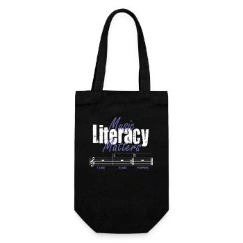 Music Literacy Matters - Gift Bag for Bottles - black - Front