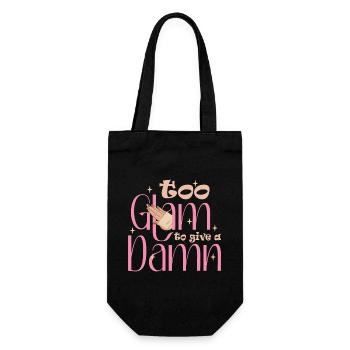 Too Glam To Give A Damn Nageldesigner - Geschenkbeutel für Flaschen - Schwarz - Vorne