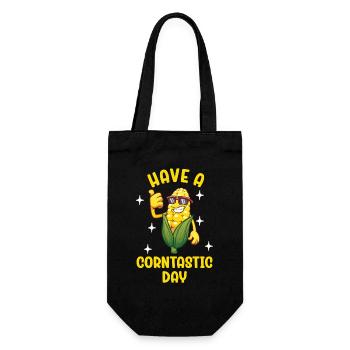 Have a corntastic day - Gift Bag for Bottles - black - Front