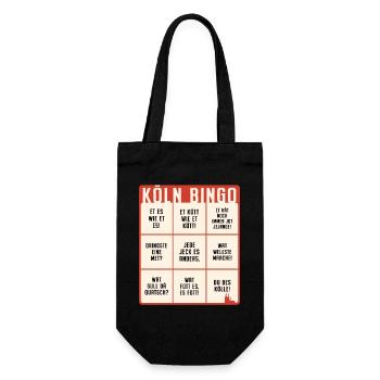 Köln Bingo Kölsch Et Kütt Alaaf Kölner Karneval - Geschenkbeutel für Flaschen - Schwarz - Vorne