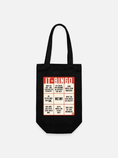 IT Support Bingo Service Desk IT Helpdesk Sysadmin - Geschenkbeutel für Flaschen - Schwarz