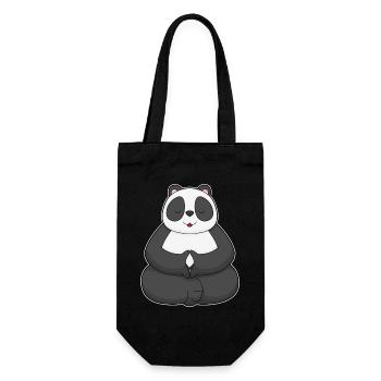 Panda Yoga Fitness Meditation - Geschenkbeutel für Flaschen - Schwarz - Vorne
