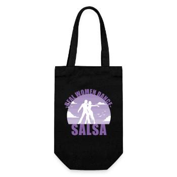 De vraies femmes dansent la salsa! Cadeau de danseur - Sac à bouteille - noir - Devant