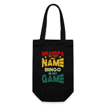 Grand-père est mon nom Bingo est mon jeu - Sac à bouteille - noir - Devant