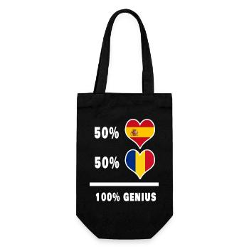 Roumanie et Espagne génie / cadeau - Sac à bouteille - noir - Devant