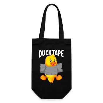 Duck Tape | Ducklings with duct tape - Gift Bag for Bottles - black - Front