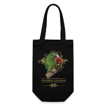The orange-fronted parakeet - Gift Bag for Bottles - black - Front