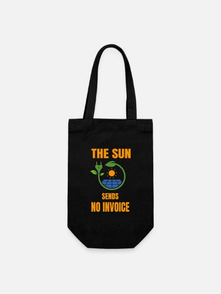 Soleil Pas de facture système solaire énergie solaire - Sac à bouteille - noir