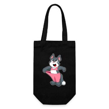 Cat Workout Gymnastics Fitness - Gift Bag for Bottles - black - Front