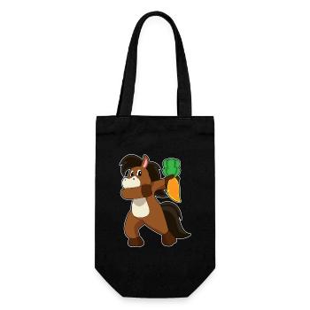 Horse Carrot - Gift Bag for Bottles - black - Front