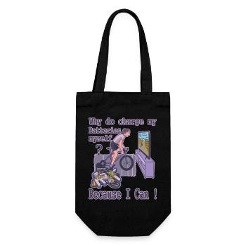 Pourquoi est-ce que je charge mes batteries moi-même ? - Sac à bouteille - noir - Devant