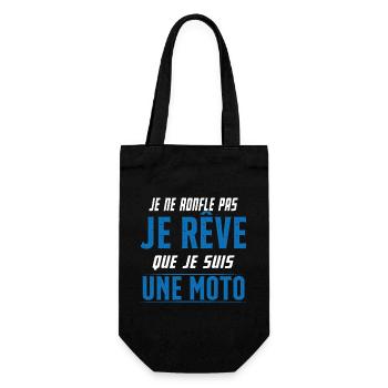 Je ne ronfle pas je rêve de moto ma passion - Sac à bouteille - noir - Devant