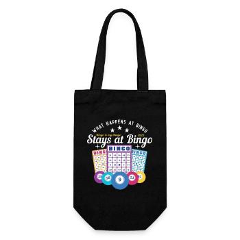 Bingo - what happens at bingo stays at bingo - Gift Bag for Bottles - black - Front