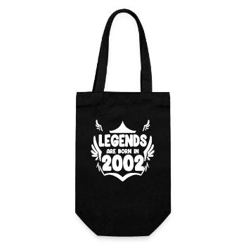 2002 - Jahrgang 2002 - Legende Baujahr 2002 - Geschenkbeutel für Flaschen - Schwarz - Vorne