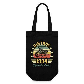 Vintage 1994 Retro Motorrad Geburtstagsgeschenk - Geschenkbeutel für Flaschen - Schwarz - Vorne