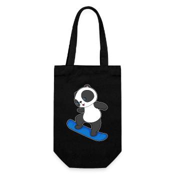 Panda Snowboarder Snowboard - Sac à bouteille - noir - Devant