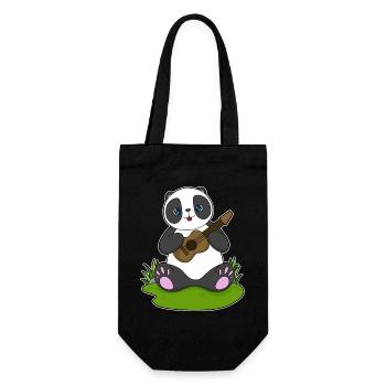 Panda Musician Guitar Music - Gift Bag for Bottles - black - Front