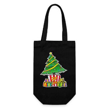 WeihnachtenKino Serie Filme anschauen - Geschenkbeutel für Flaschen - Schwarz - Vorne