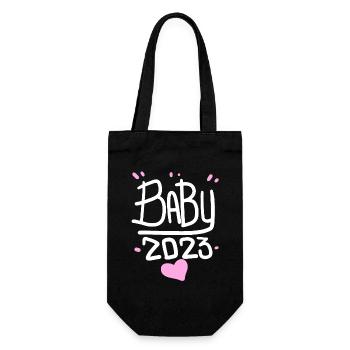 Bébé 2023 - Naissance Enceinte 2023 Grossesse - Sac à bouteille - noir - Devant