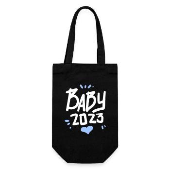 Bébé 2023 - Naissance Enceinte 2023 Grossesse - Sac à bouteille - noir - Devant