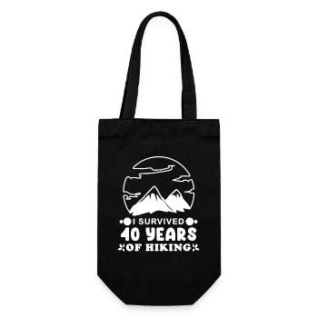 Wandern 40. Geburtstag Wanderer 40 Jahre alt - Geschenkbeutel für Flaschen - Schwarz - Vorne