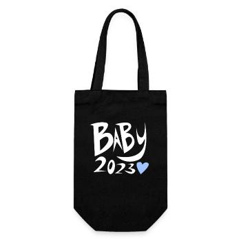 Bébé 2023 - Naissance Enceinte 2023 Grossesse - Sac à bouteille - noir - Devant